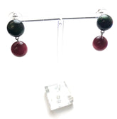 green and red lollipop earrings