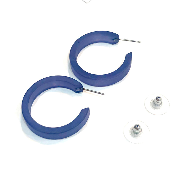 blue lucite hoops