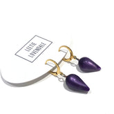 purple moonglow hoop earrings
