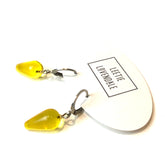 bright yellow spike earrings
