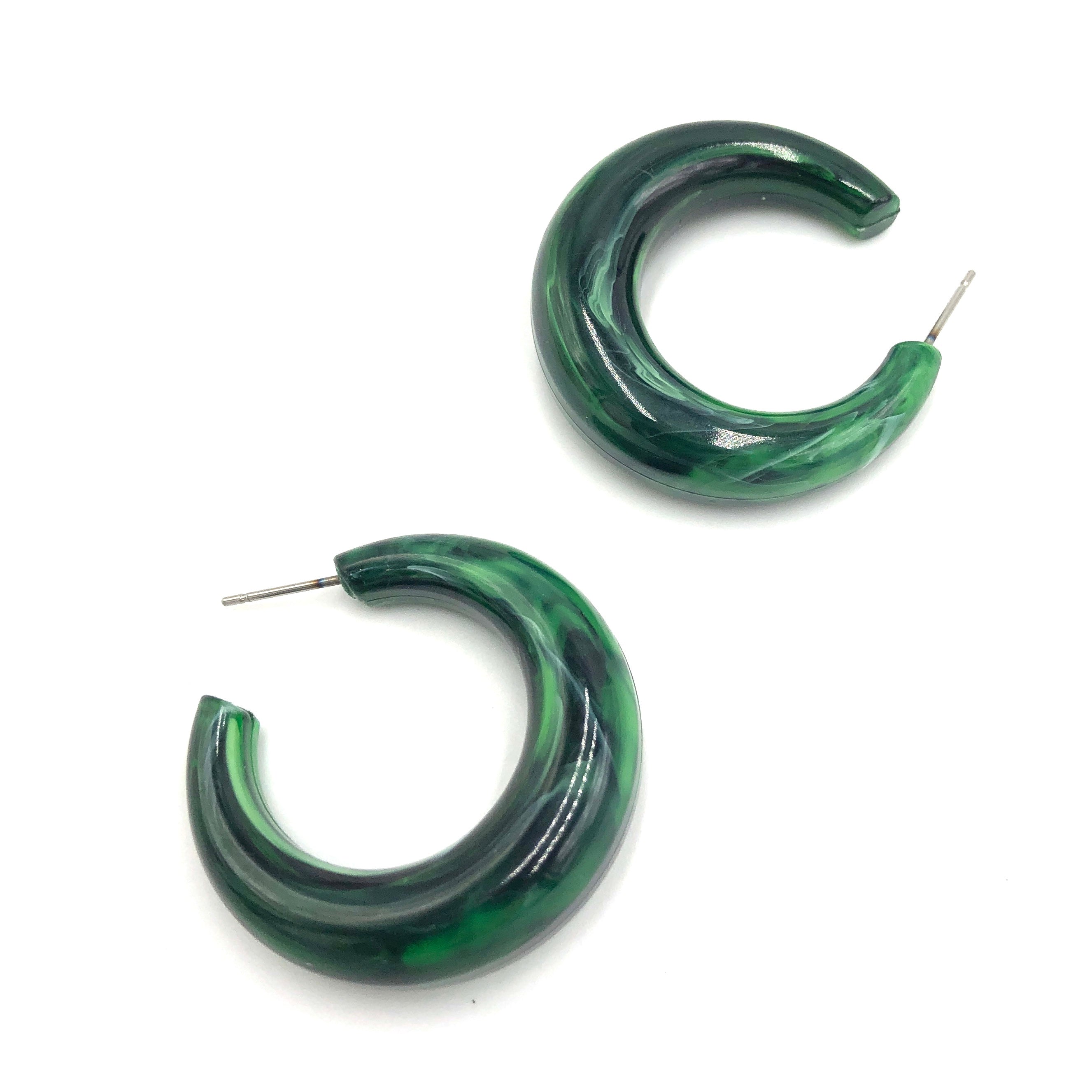 deep green earrings