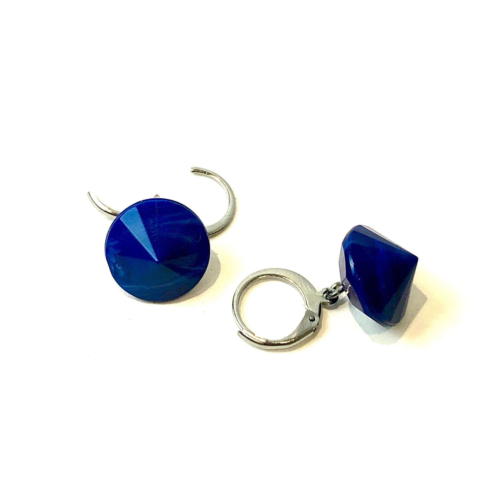 bright blue earrings