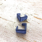 wide hoops square blue