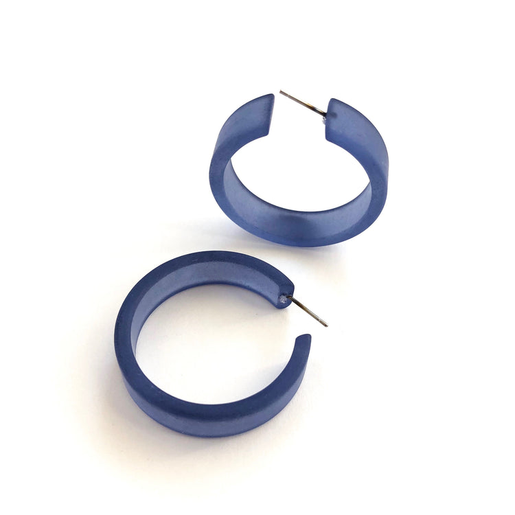large frosted blue hoops