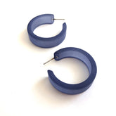 dark frosted blue hoops