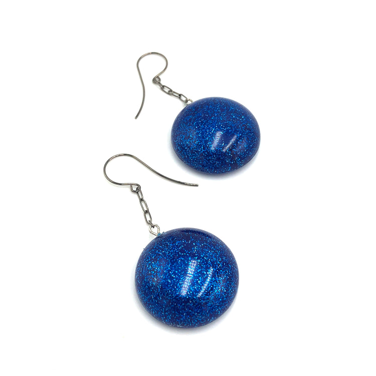 blue sparkle earrings