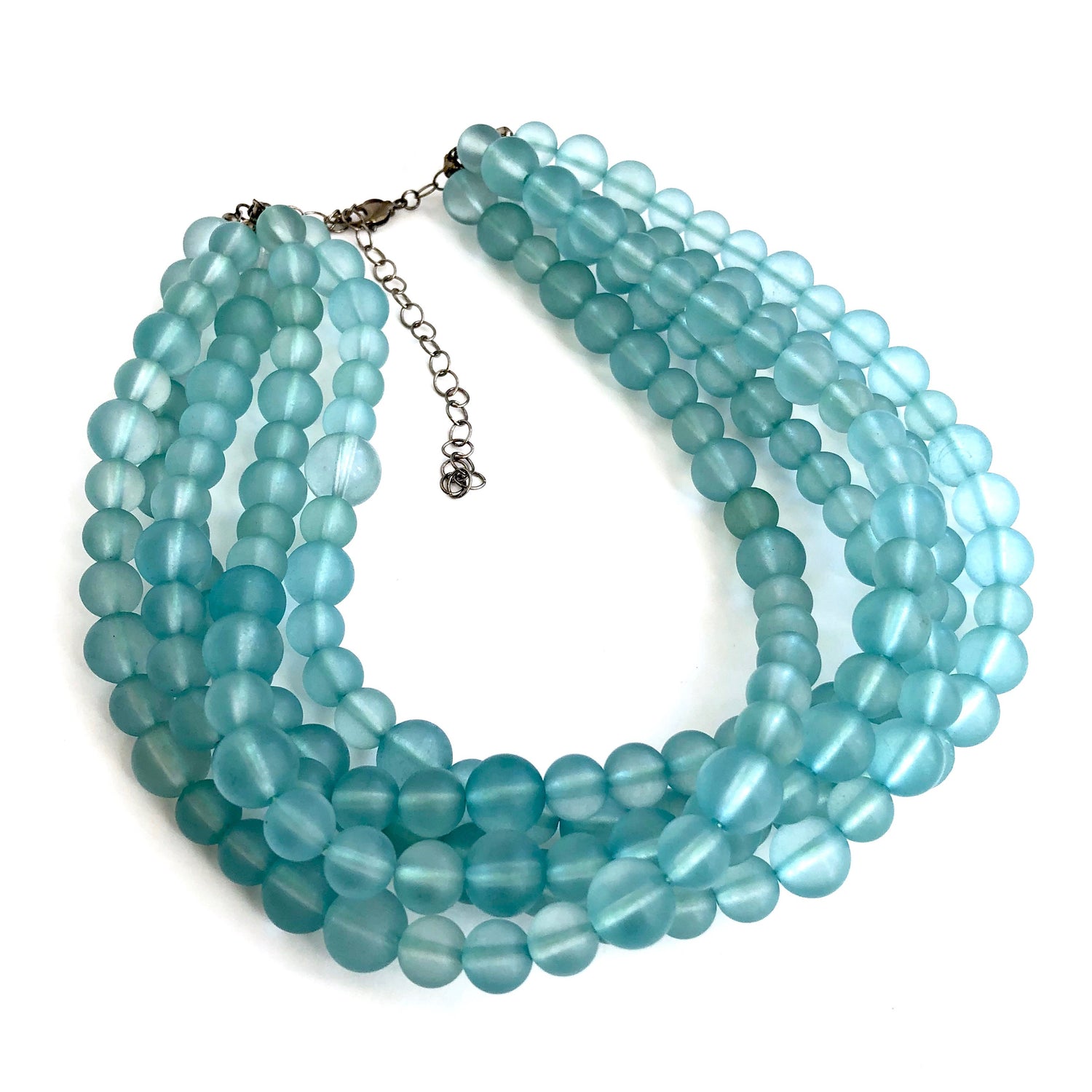 teal blue statement necklace