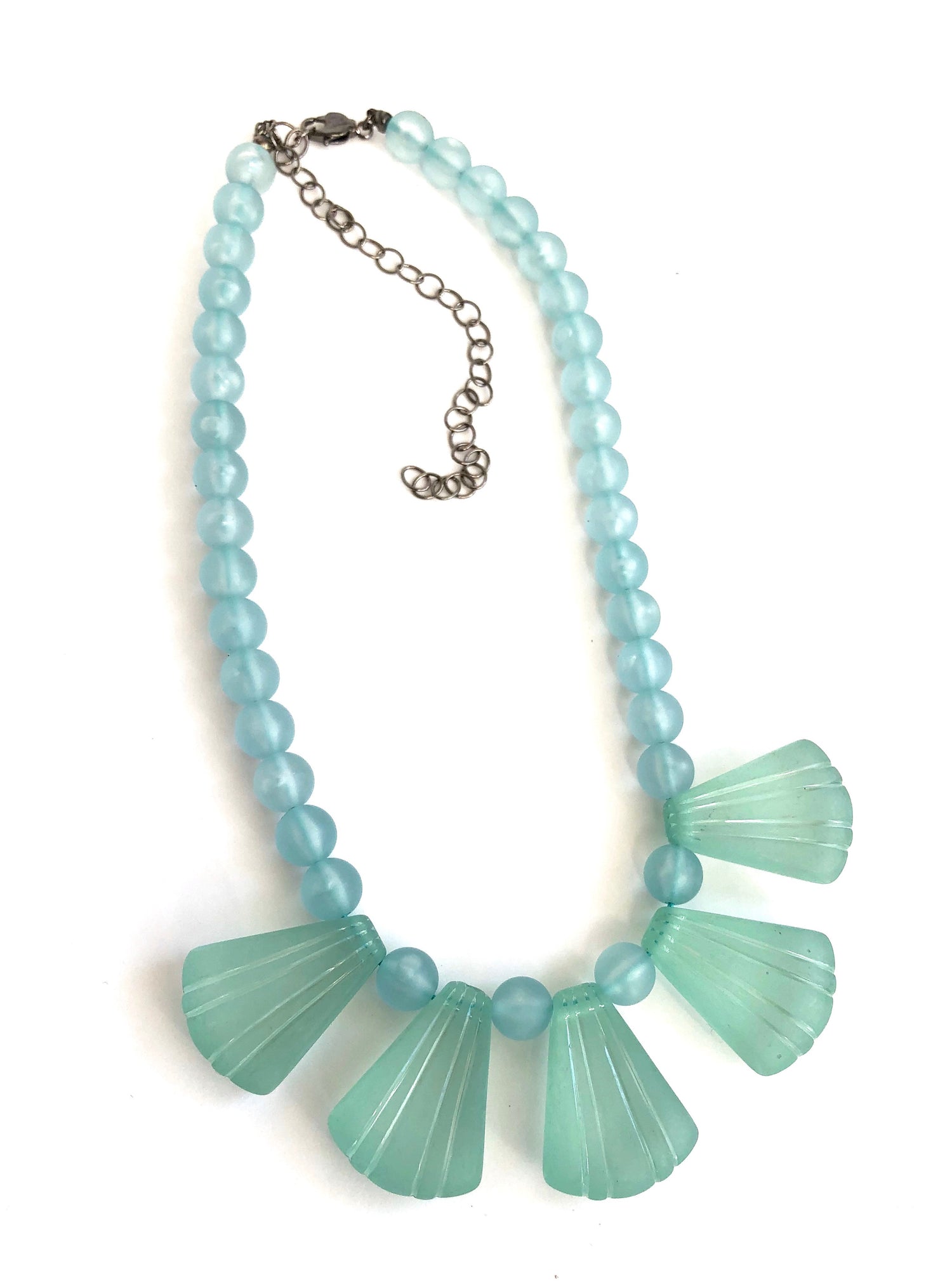 teal green collar necklace