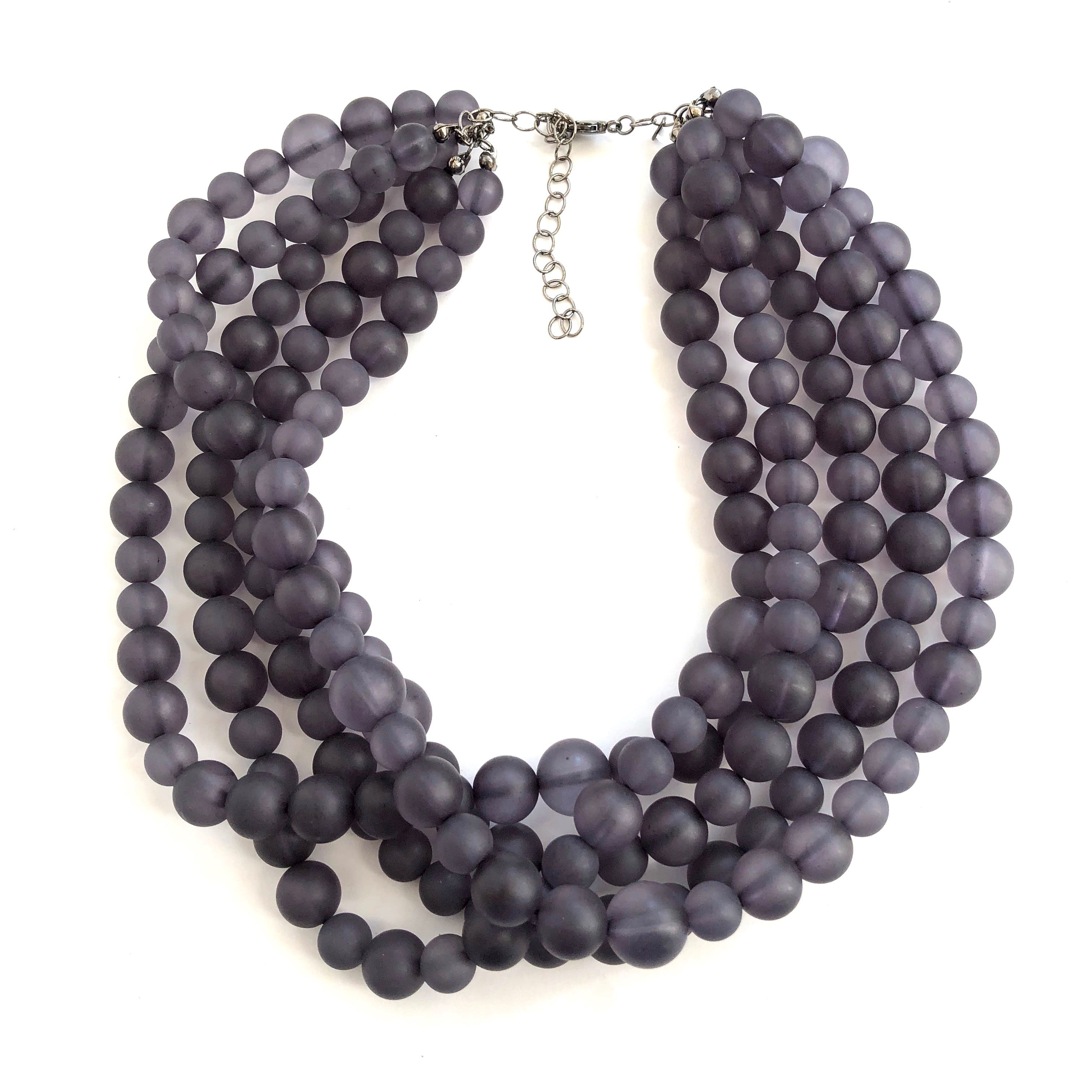 charcoal grey necklace