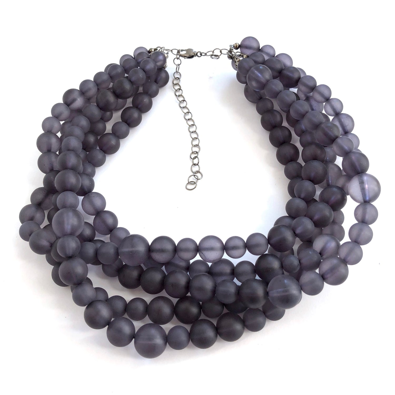 dark grey lucite necklace