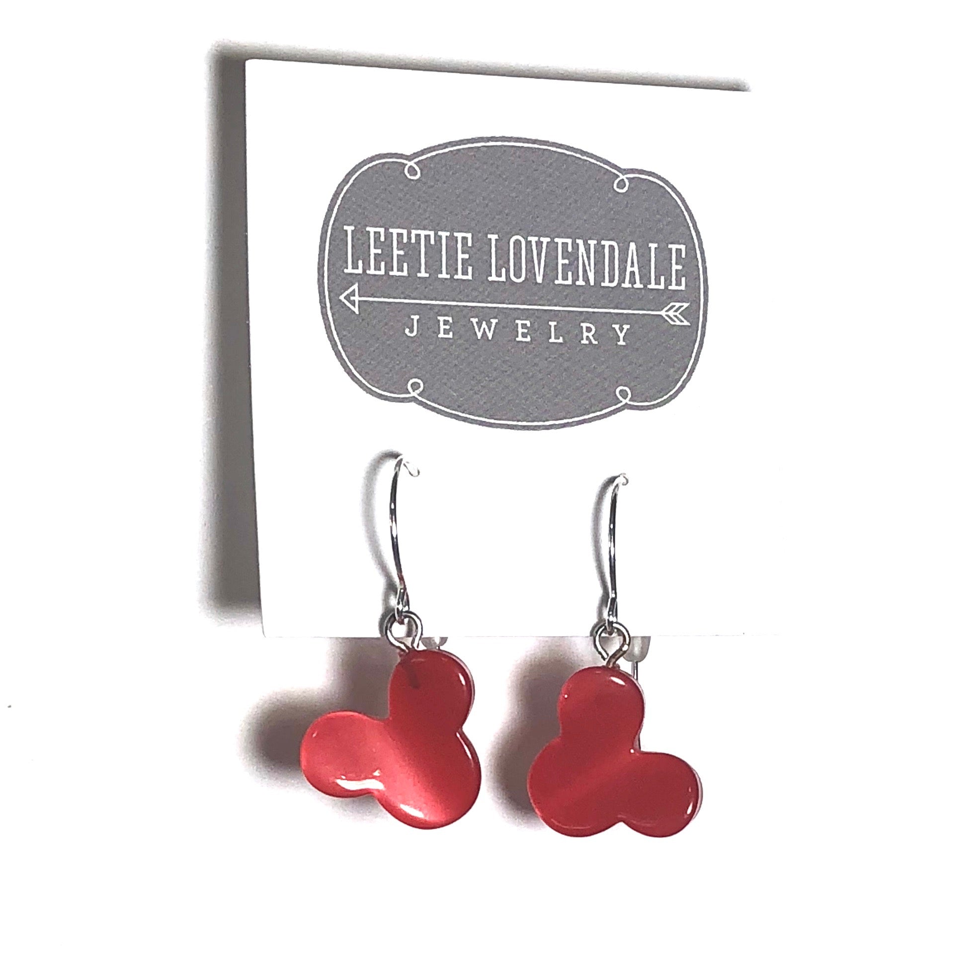 red disney earrings