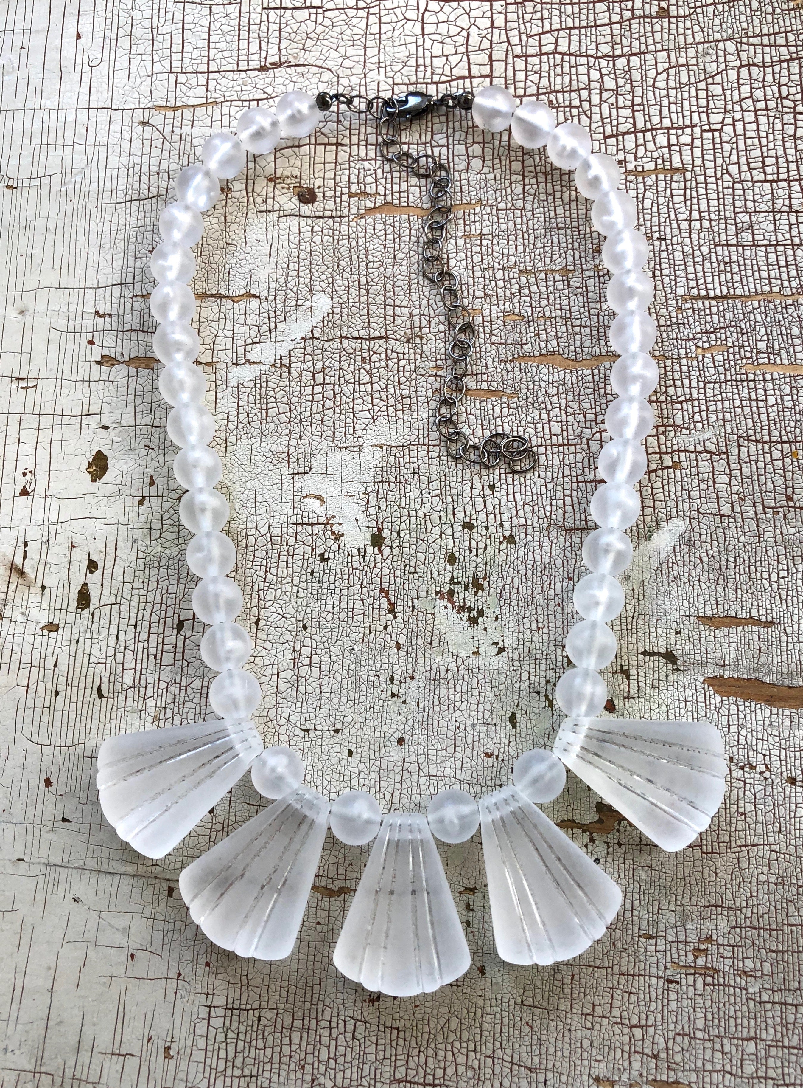 clear lucite necklace