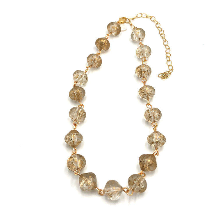 gold spotted necklace