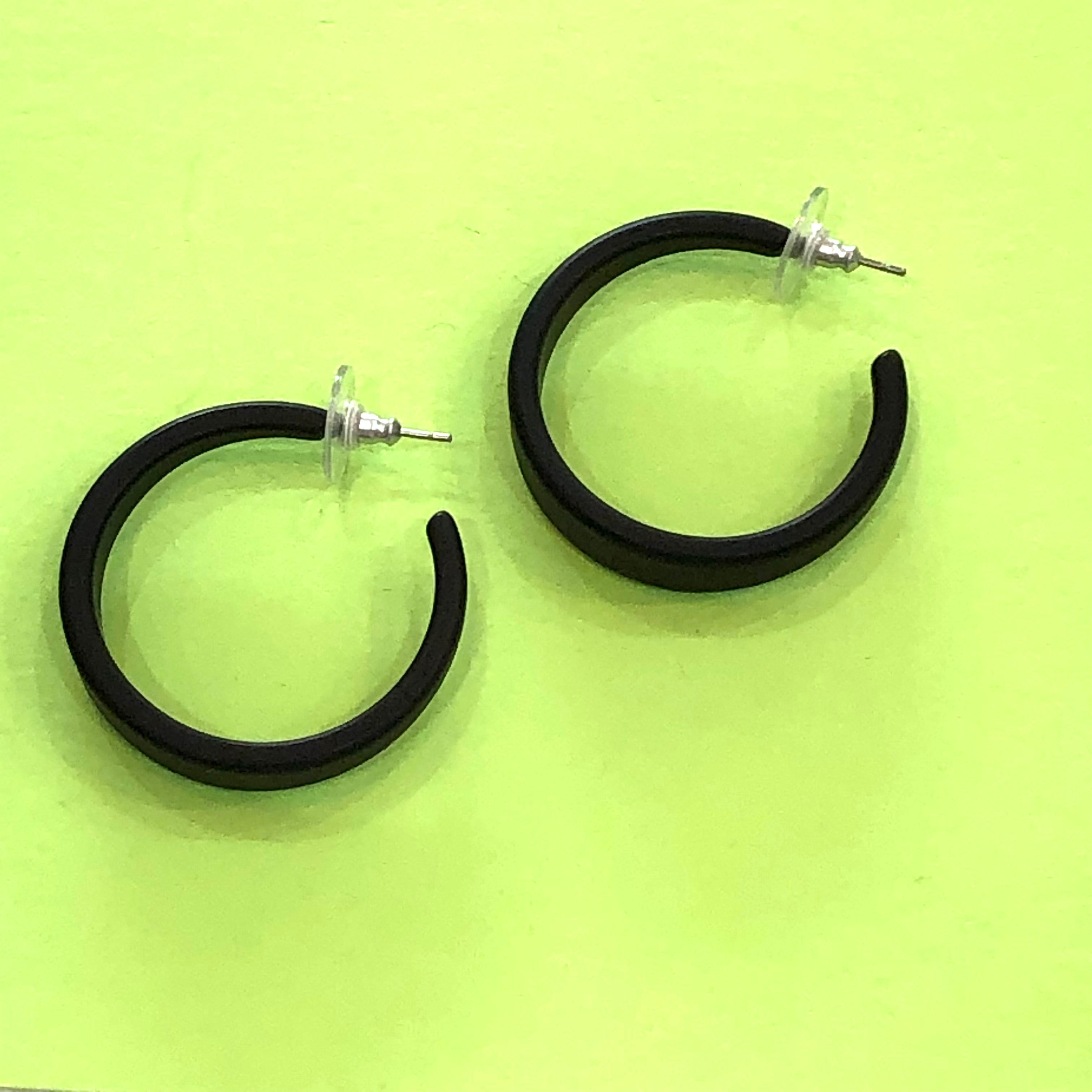 black earrings