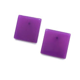 purple square studs