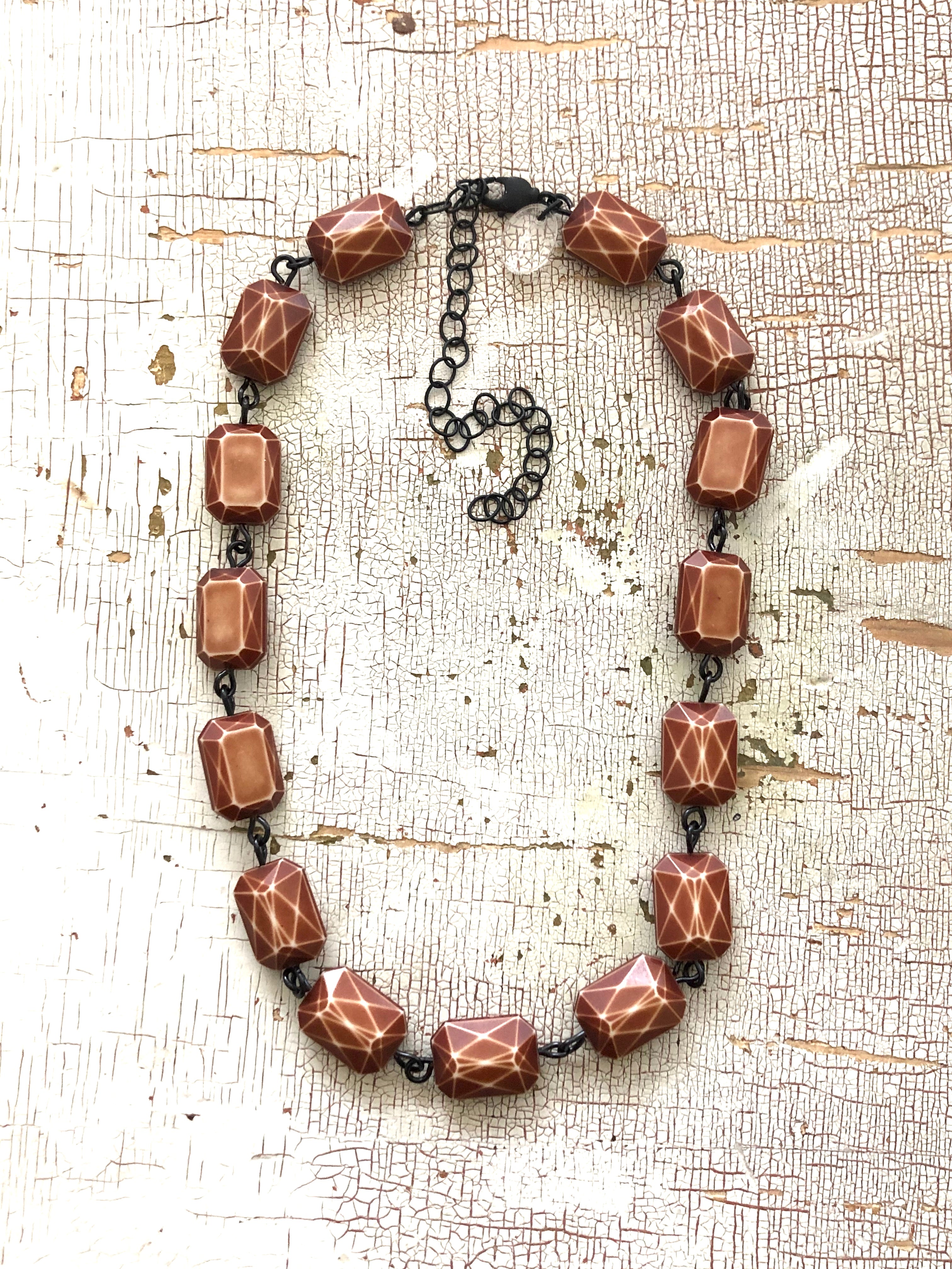 coffee brown necklace