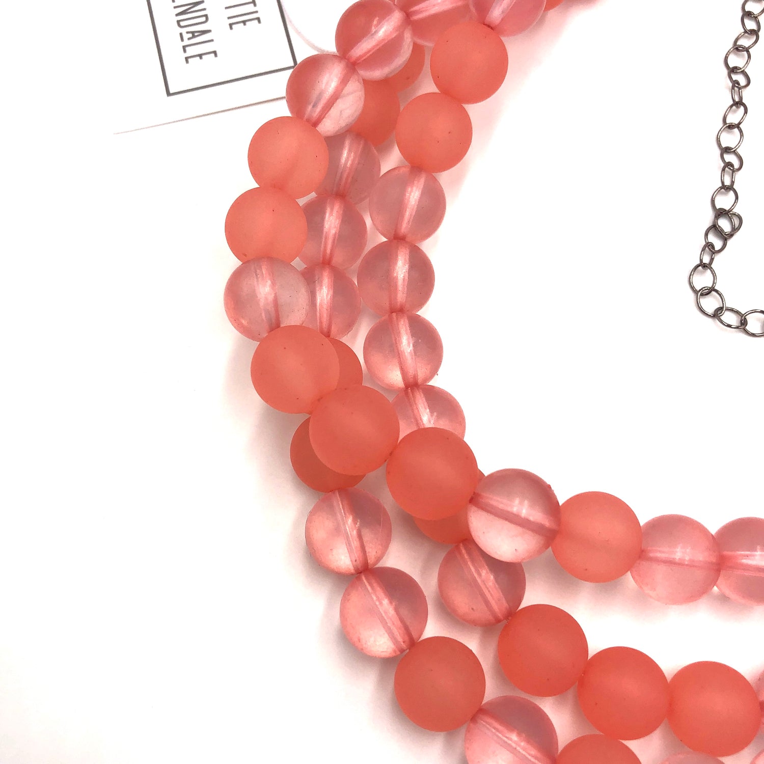 Coral Frosted Morgan Necklace