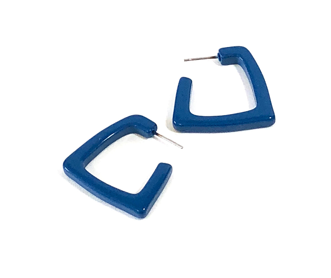aqua blue hoop earrings