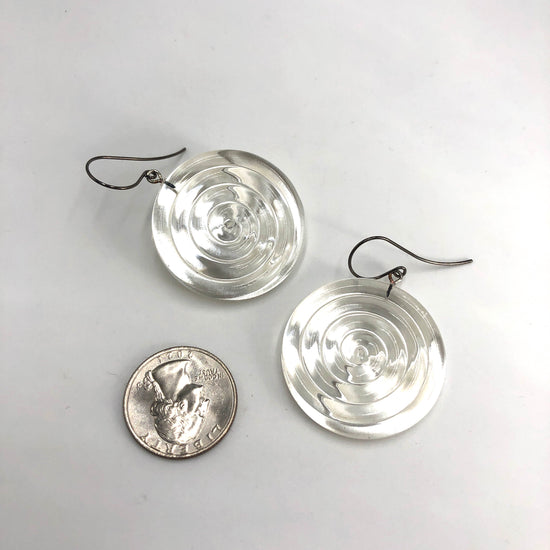 Clear & Glow Spiral Drop Earrings