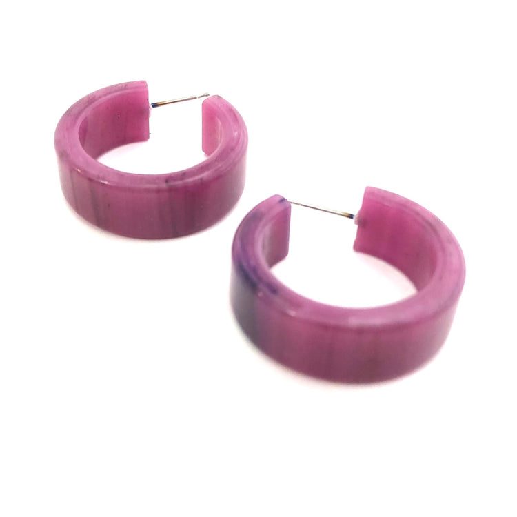 violet marbled hoops