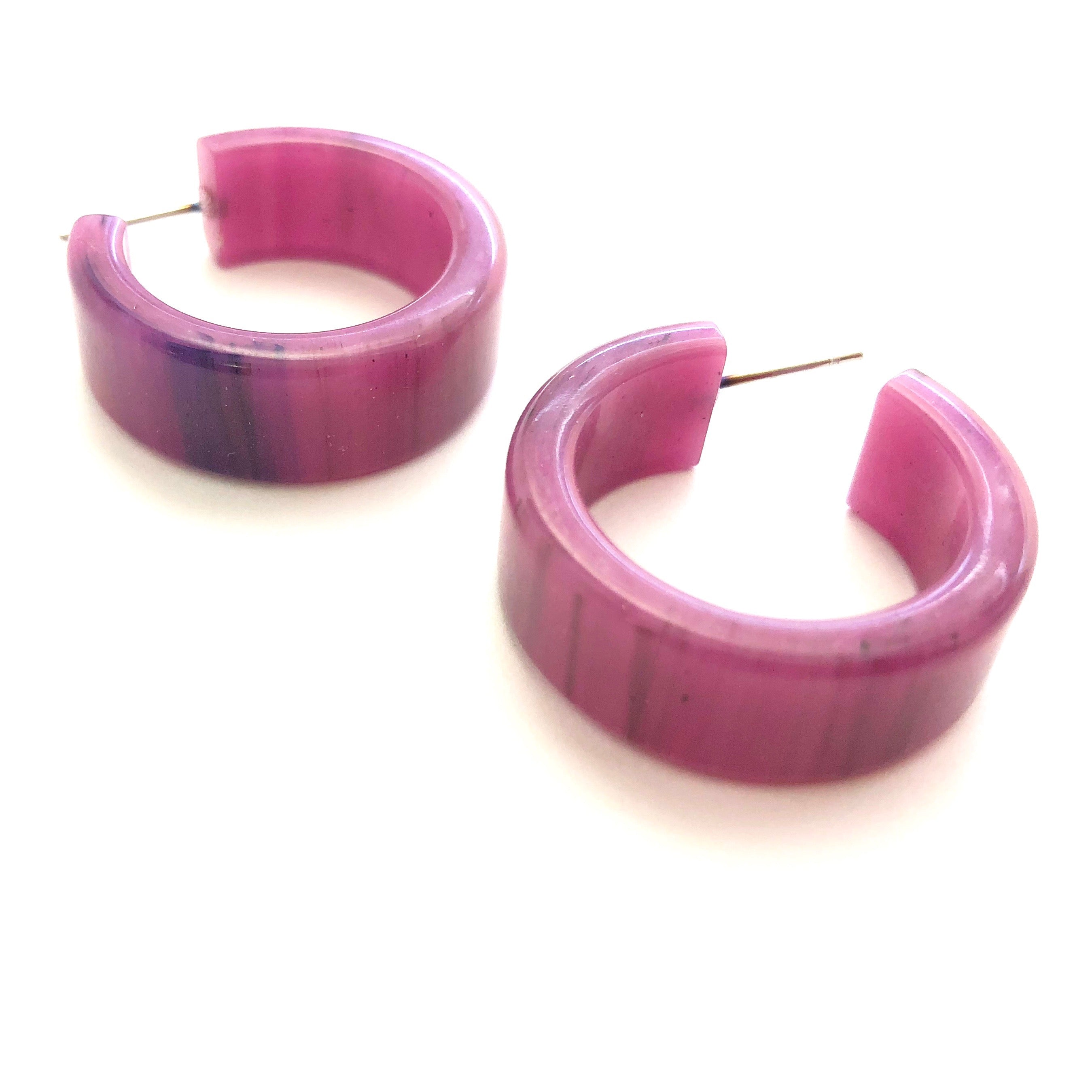 purple hoops lucite