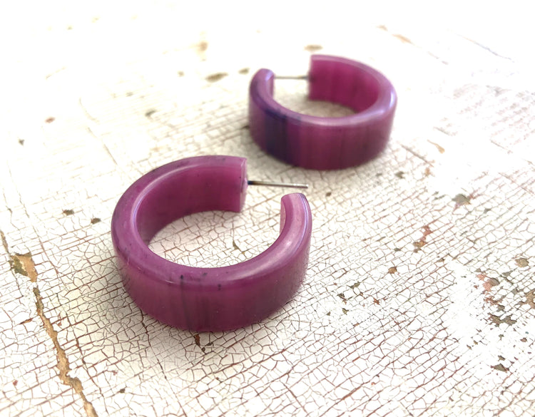 purple stripe hoops