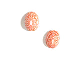 orange oval earrings