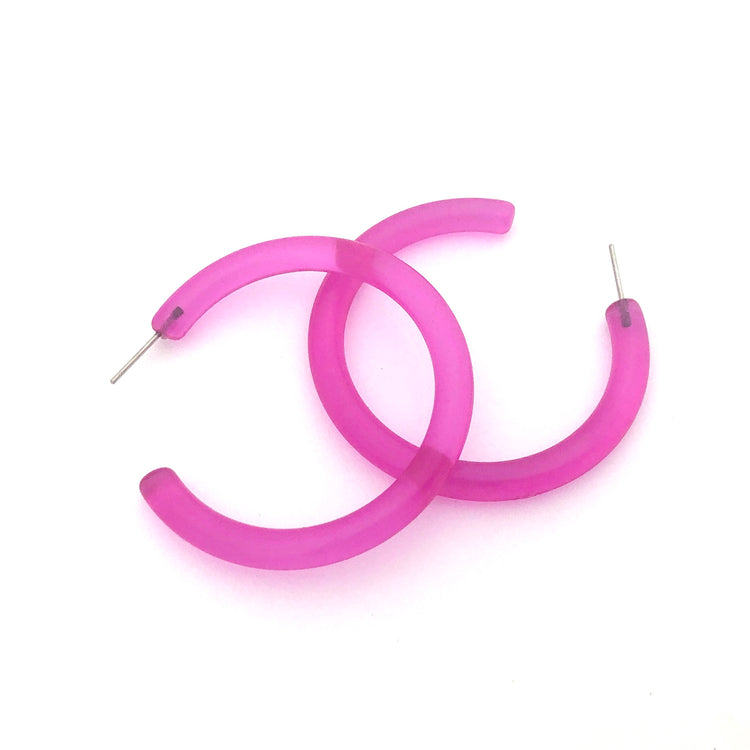 hot pink jelly hoops