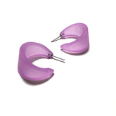 light purple acrylic earrings