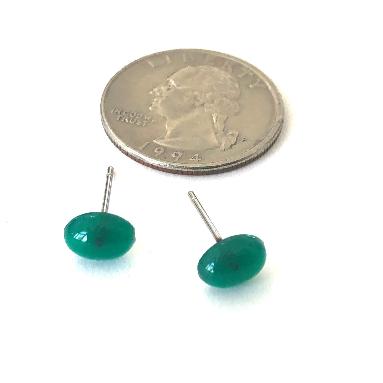 transparent jade earring