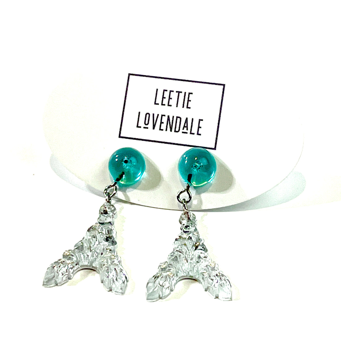 Silver Foil Ruffle Earrings