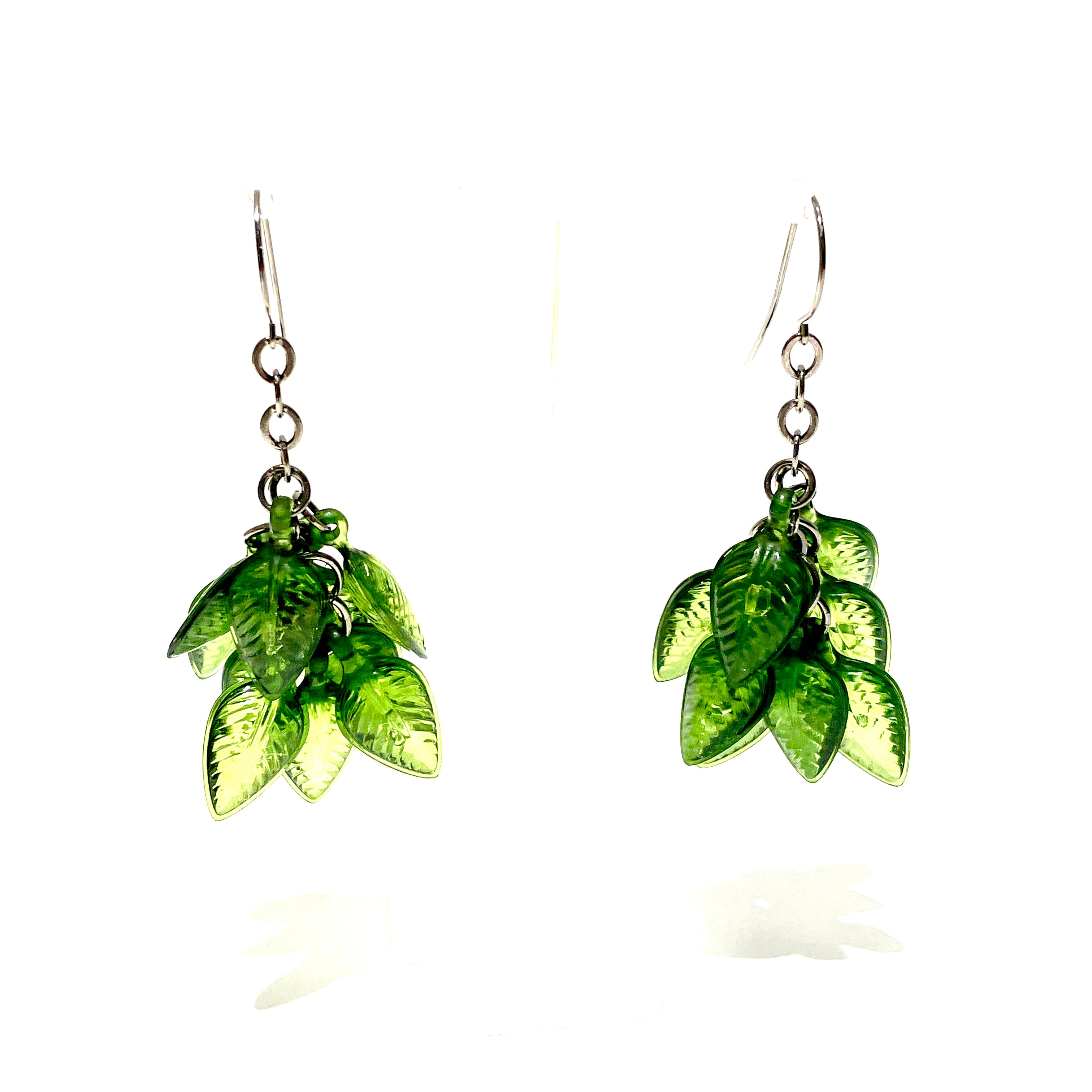 leaf cluster earrings