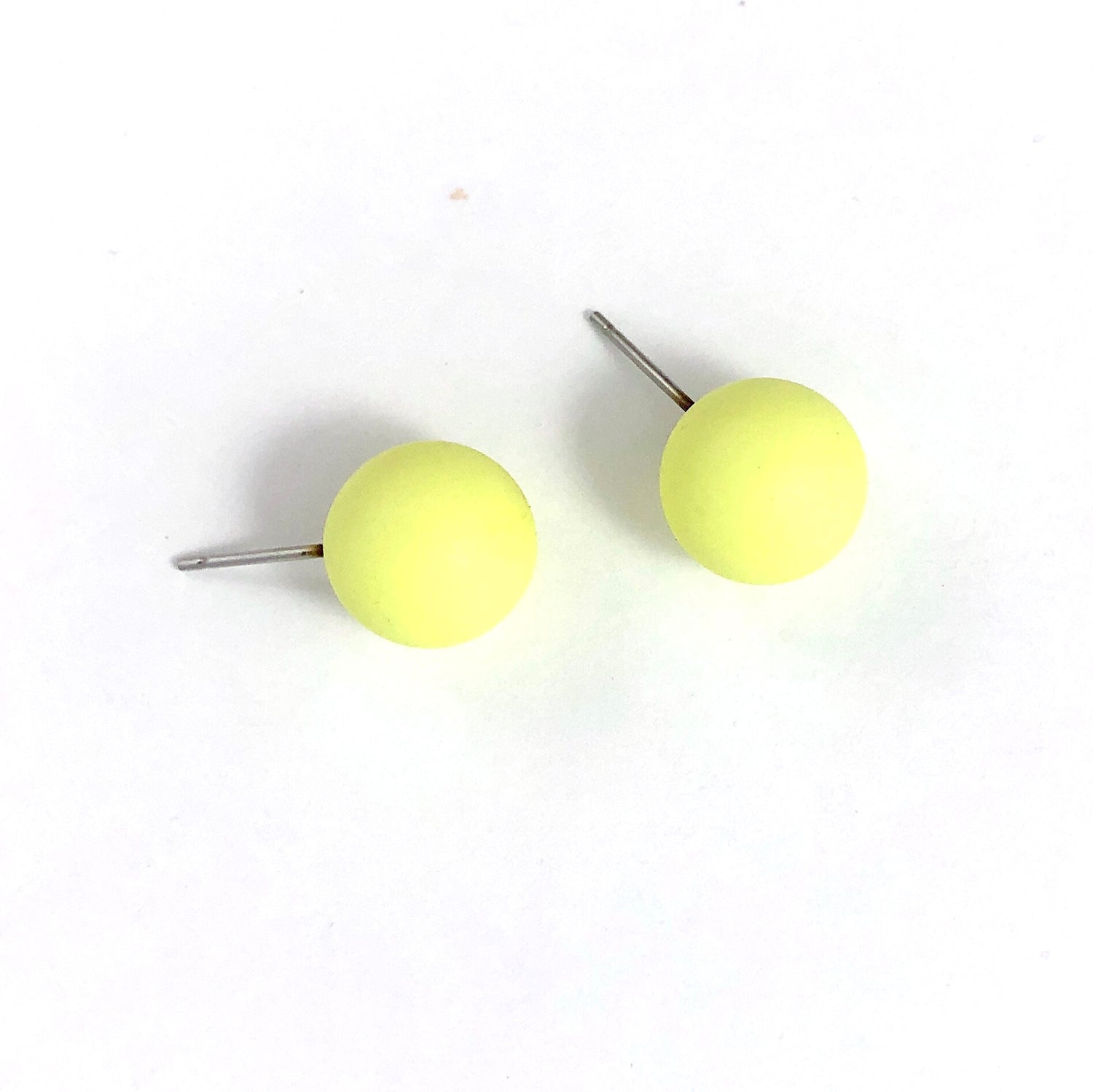yellow stud earrings