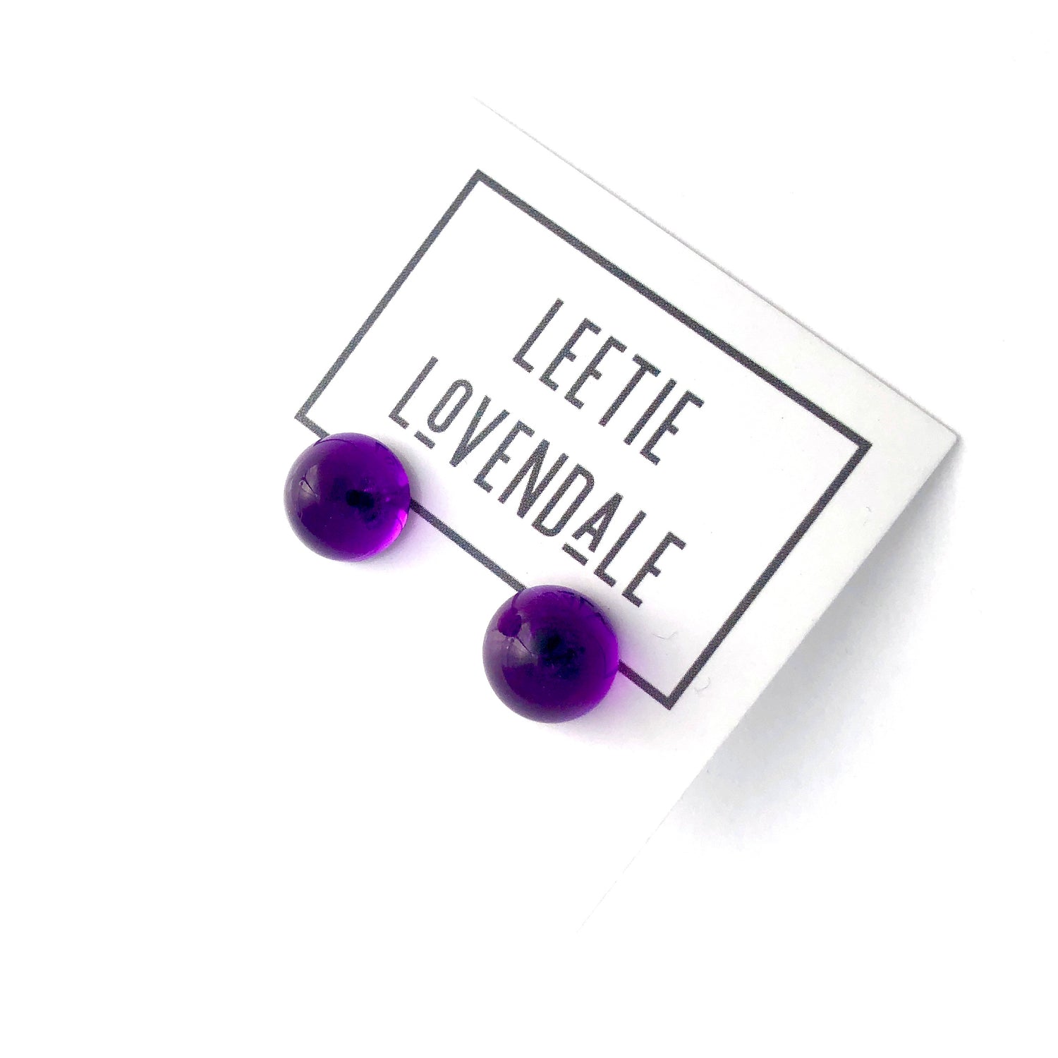 purple vintage earrings