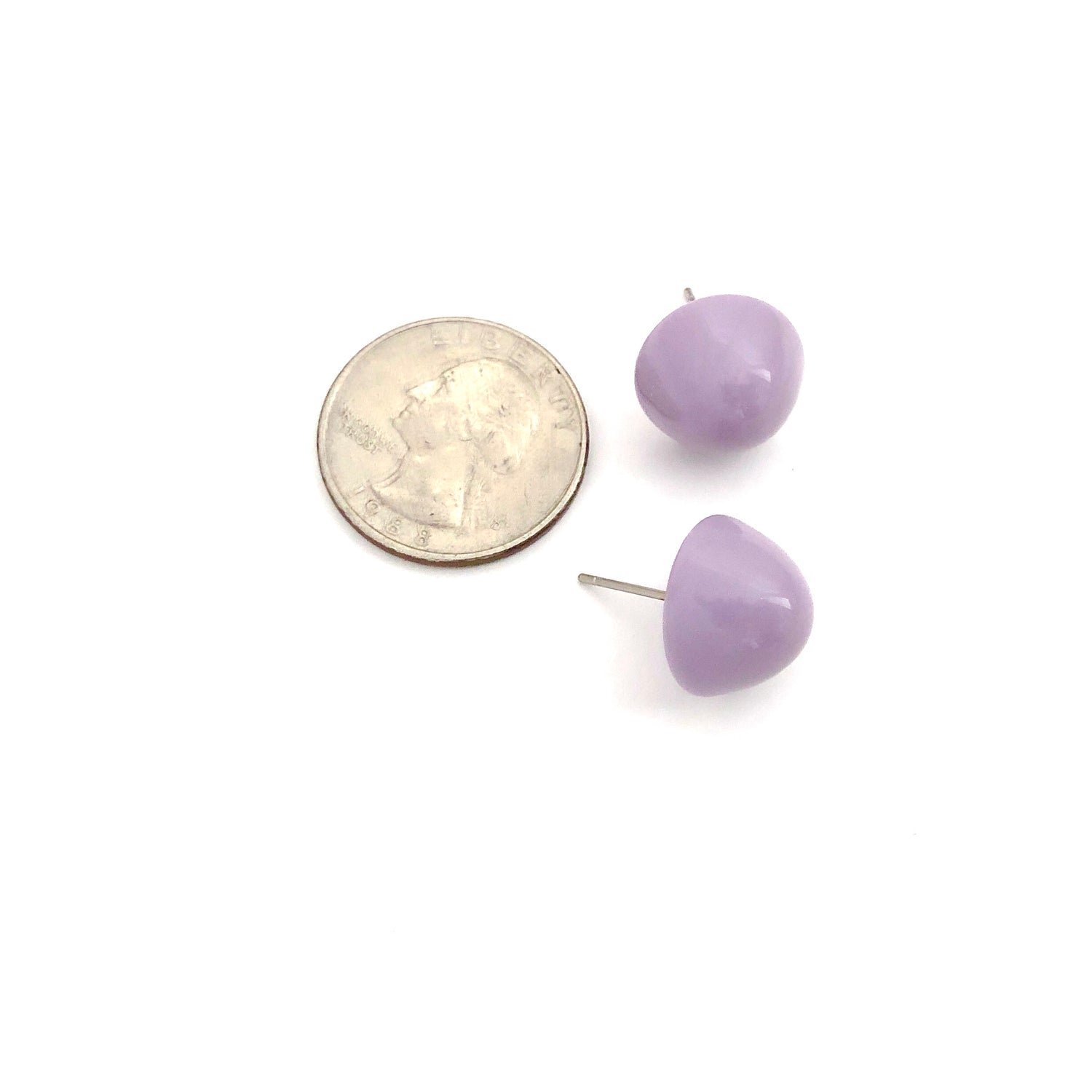 Lavender Gumdrop Stud Earring