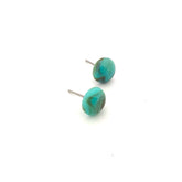 button turquoise studs