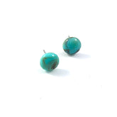 turquoise button studs