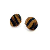 tiger disc earrings