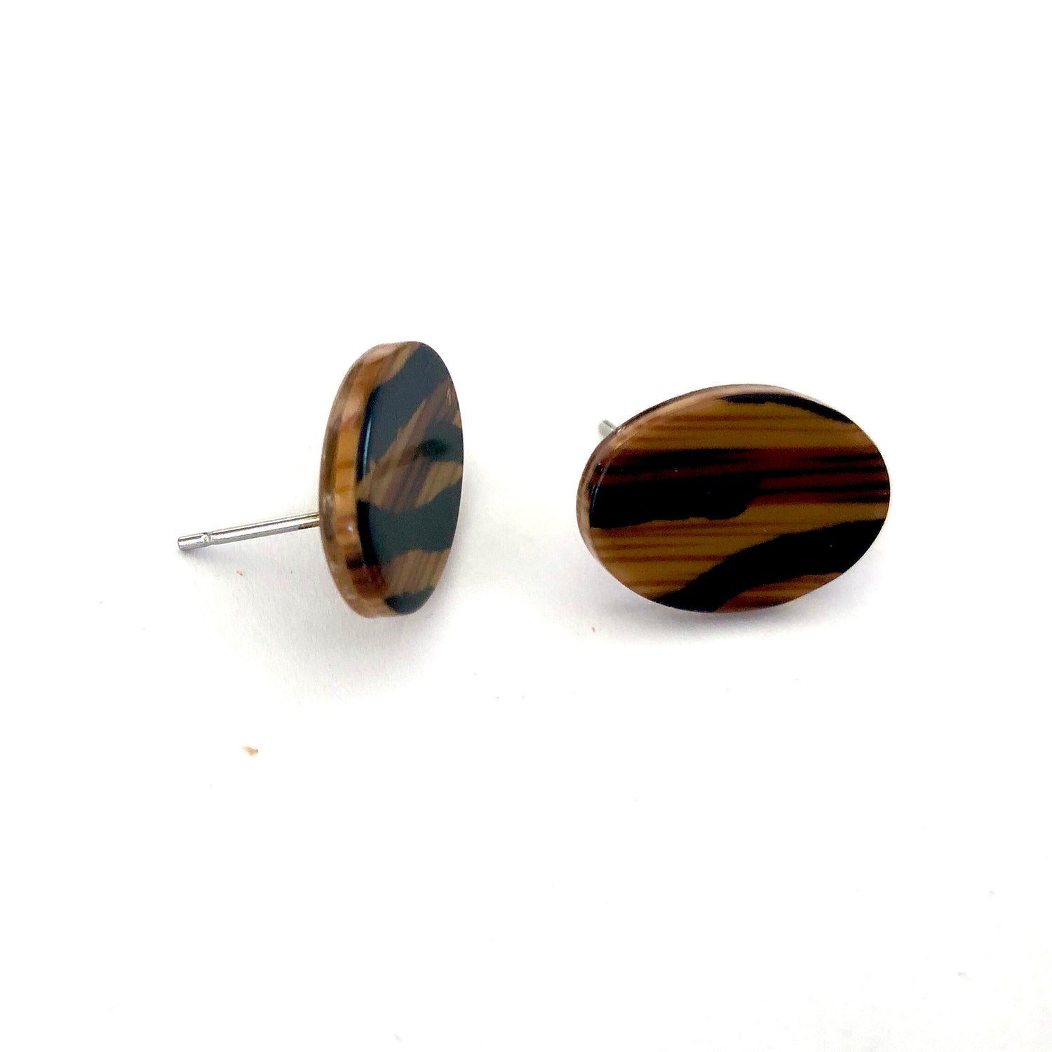 oval lucite earrings