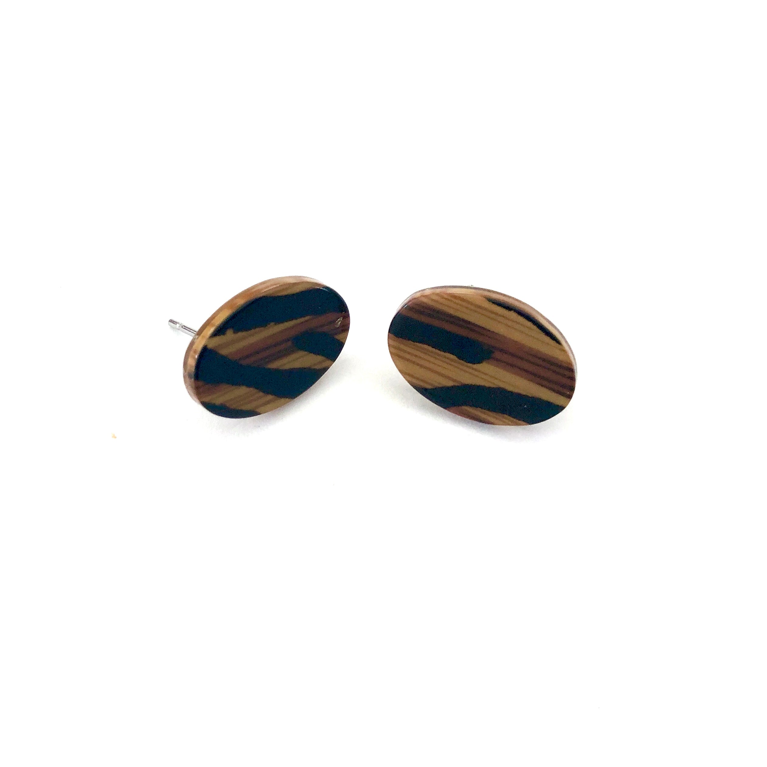 tiger striped earrings