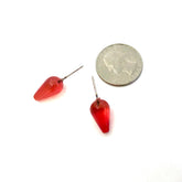 ruby spike earrings