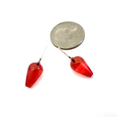 red spike earrings