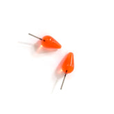 orange spike earrings