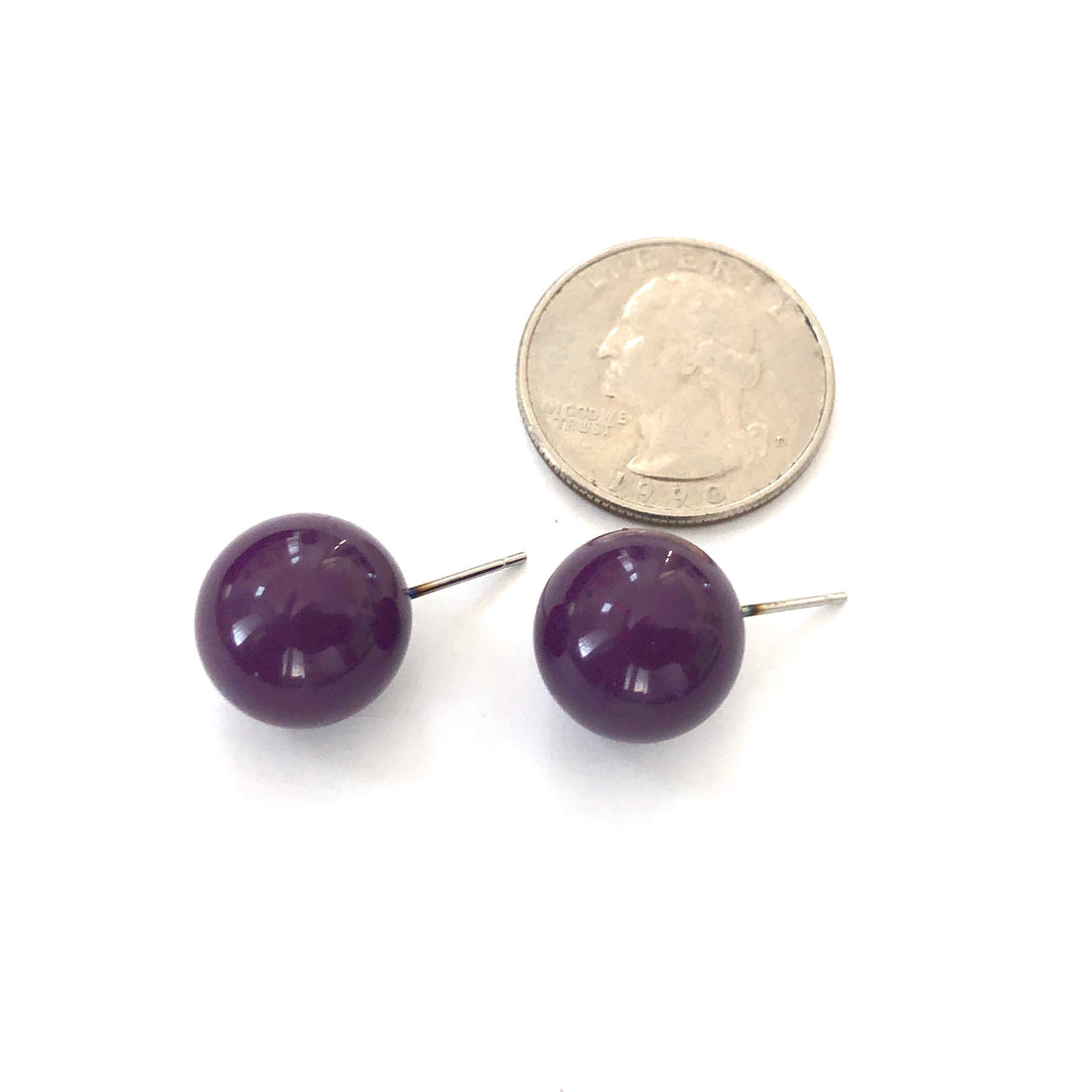 purple stud earrings