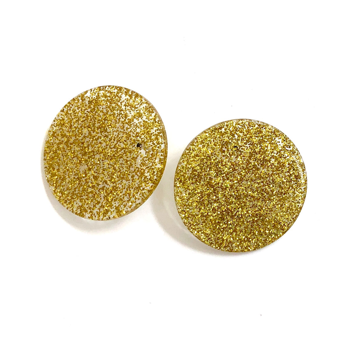 gold glitter earrings