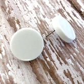 lucite button earrings