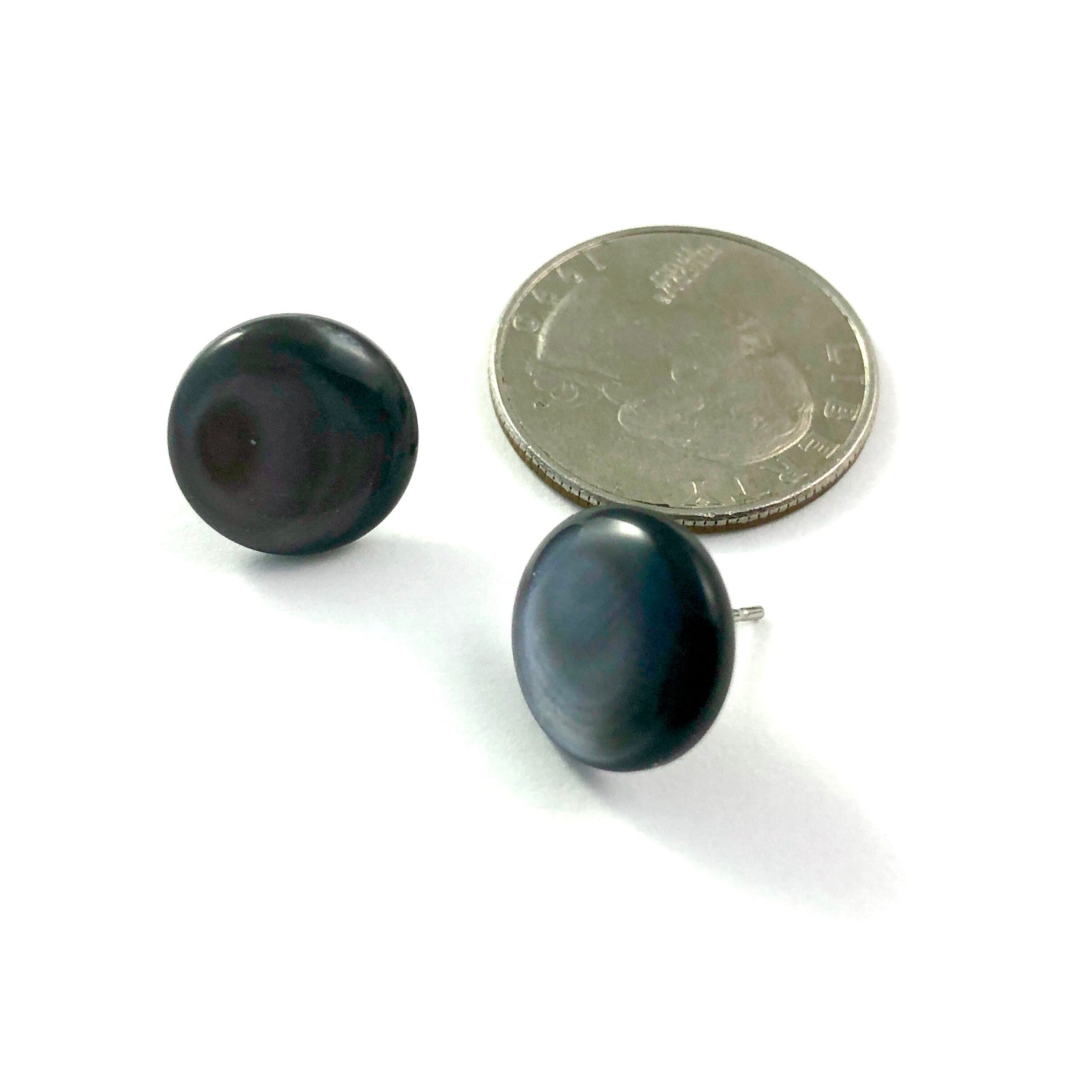 charcoal moonglow studs
