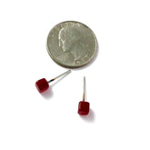 tiny red earrings
