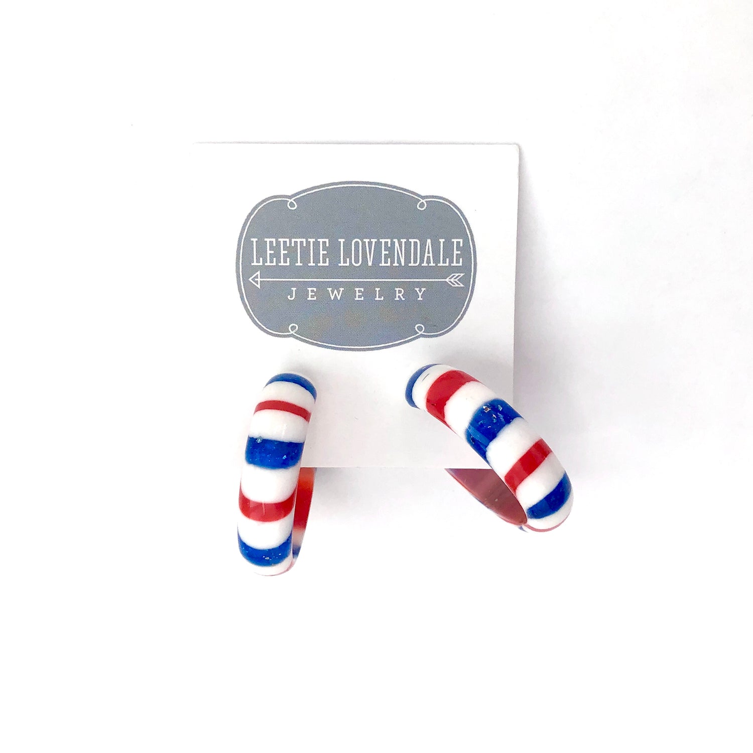 patriotic lucite hoops