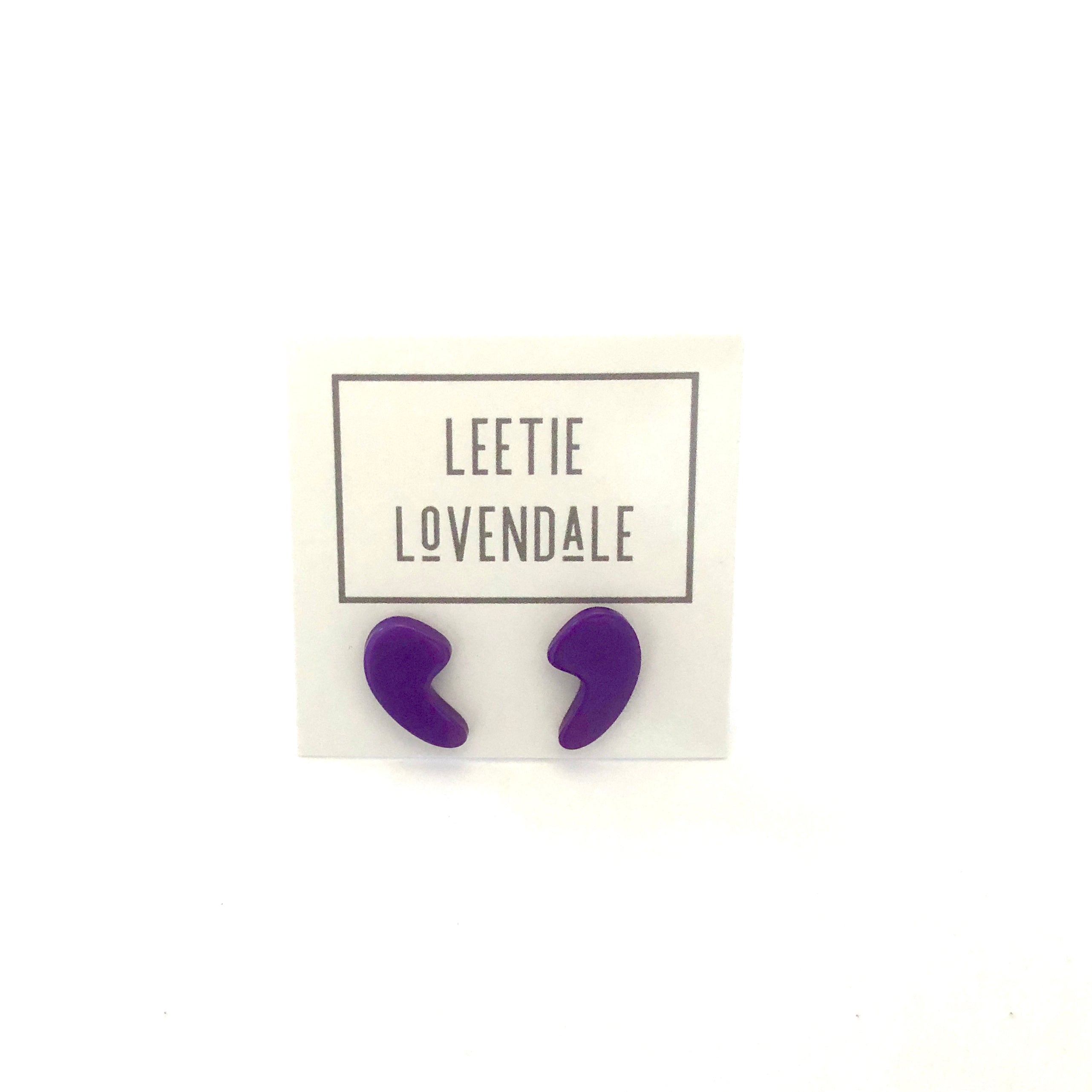 punctuation lucite earrings
